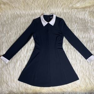 Nasty Gal Peter Pan Collar Wednesday Addams Dress